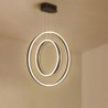 Acrylic Halo Ring Ceiling Light Living Room Dining Room LED Double Ring Pendant Light