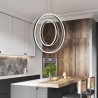 Acrylic Halo Ring Ceiling Light Living Room Dining Room LED Double Ring Pendant Light