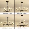 Elegant Crystal Chandelier Living Room Bedroom Modern Crystal LED Pendant Light