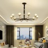 Elegant Crystal Chandelier Living Room Bedroom Modern Crystal LED Pendant Light