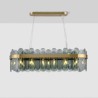 Unique Color Rectangle Ceiling Light Living Room Kitchen Island Minimalist LED Glass Pendant Light