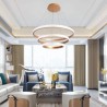 Acrylic 3 Rings Modern LED Pendant Light 80+60+40cm