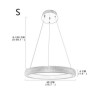 Minimalist Acrylic Light Fixture Living Room Study Room LED Ring Pendant Lamp