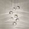 Duplex Stair Living Room Modern Crystal Cluster Pendant Light Unique Crystal Lamp Shade