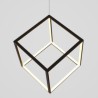 Geometric Cube Lighting Black LED Pendant Light