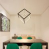 Geometric Cube Lighting Black LED Pendant Light