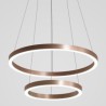 60+40cm LED Pendant Light Drawing Craft 2 Rings Lamp