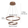 60+40cm LED Pendant Light Drawing Craft 2 Rings Lamp