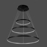 80+60+40cm Modern LED Pendant Light Black Ring Ceiling Light 3 Circles