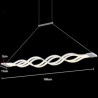 100cm Modern LED Pendant Light Acrylic Wave Lamp