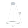 60cm Modern LED Pendant Light Acrylic Ring Lamp