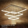 3 Layers LED Pendant Light Acrylic Square Ceiling Light 70+50+30cm