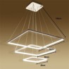 3 Layers LED Pendant Light Acrylic Square Ceiling Light 70+50+30cm