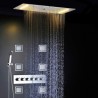 Ceiling Mount LED Thermostatic Shower Head and 6 Body Sprays (Warm White)