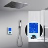 Multi Function Concealed Shower Faucet System with Chrome LED Thermostatic Shower Set