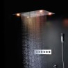 Multi Function Concealed Shower Faucet System with Chrome LED Thermostatic Shower Set