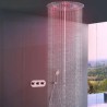 Ceiling Mount Rainfall Shower Head & Handheld Sprayer Shower Combo Set LED Rain Shower System