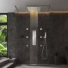 20 Inch LED Rain Shower Head Faucet Body Spray Combo Set Luxury Shower System