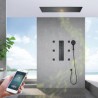 LED Ceiling Rain Shower Head with Body Jets and Handheld Shower