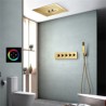 Rainfall Shower System with Hand Shower and LED Control Touch Panel