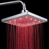 8-Inch Chromed Brass Square LED Rain Shower Head