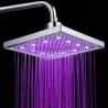 8-Inch Chromed Brass Square LED Rain Shower Head