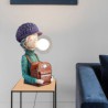 Galss Ball LED Desk Lamp Blowing Bubble Girl Light For Bedroom Nordic Table Lamp