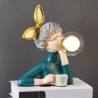 Nordic Table Lamp Resin Table Light Human Sculpture