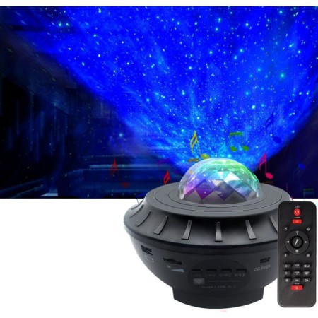 RGB LED Night Light Starry Sky Projection Lamp with Remote Control and Timing Function