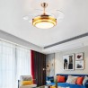 ABS Fan Blade Acrylic LED Bedroom Restaurant Lighting Modern Ceiling Fan Lamp