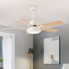 For Dining Living Room Bedroom, Modern Suspended Ceiling Fan Lamp With Led Light