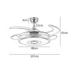 Eletriplating Ceiling Fan Inverter LED Fan Light Modern