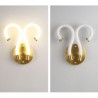 2 Light Creativity Sconce Wall Lamp Copper Sheep Horn Modern LED Wall Light