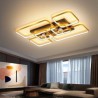 Acrylic LED Ceiling Fan with Light Bedroom Decor Ventilator Lamp