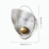 Shell Shape Sconce Bedside Hallway Lighting Modern LED Wall Light Marble Texture Wall Lamp