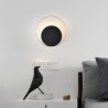 Black Circular Wall Sconce Creative Lamp Bedside Hallway Lighting Modern Style Wall Light