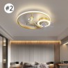 Acrylic LED Ceiling Fan with Light Bedroom Decor Ventilator Lamp