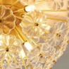 Semi-circular glass flush mount modern decorative flower shaped ceiling light for bedroom living room