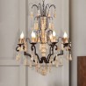 Elegant Chandelier Bedroom Living Room Retro Style Wood Pendant Light