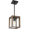 Kitchen Island Living Room Vintage Wood Pendant Lamp Single Light Decor Lamp