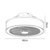 For Bedroom Restaurant Postmodern Led Ceiling Fan Lamp Remote Control Light