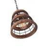 Kitchen Island Office Retro Style Wood Pendant Lamp Single Light Hat Shape Light Fixture