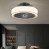 For Bedroom Restaurant Postmodern Led Ceiling Fan Lamp Remote Control Light