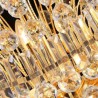 Large Gold Color Pendant Light Living Room Villa European Crystal Empire Chandelier