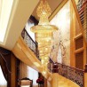 Modern European Graceful Long Pendant Luxury Crystal Chandelier Living Room Villa Duplex Staircase