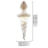 Modern European Graceful Long Pendant Luxury Crystal Chandelier Living Room Villa Duplex Staircase