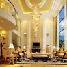 Modern European Graceful Long Pendant Luxury Crystal Chandelier Living Room Villa Duplex Staircase