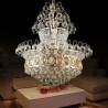 Simple Crystal Pendant Light Bedroom Living Room Modern Gold Empire Chandelier