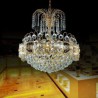 Classic Gold Color Pendant Light Living Room Bedroom Graceful Crystal Chandelier