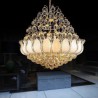 Lotus Bedroom Living Room Contemporary Crystal Empire Chandelier Gold Color Pendant Light